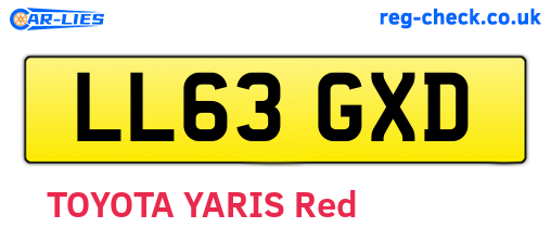 LL63GXD are the vehicle registration plates.