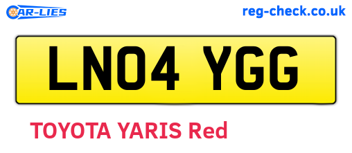 LN04YGG are the vehicle registration plates.