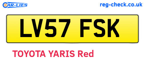 LV57FSK are the vehicle registration plates.