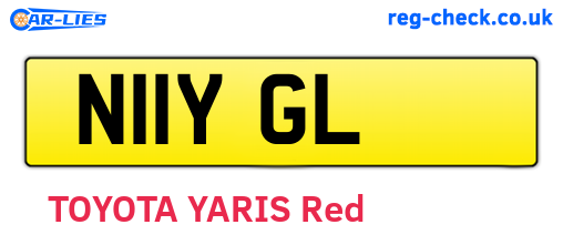N11YGL are the vehicle registration plates.