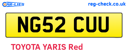 NG52CUU are the vehicle registration plates.
