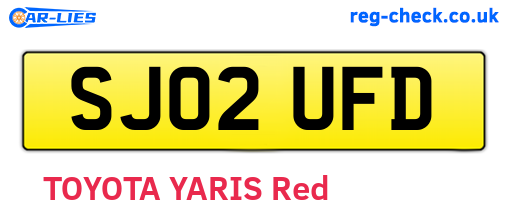 SJ02UFD are the vehicle registration plates.