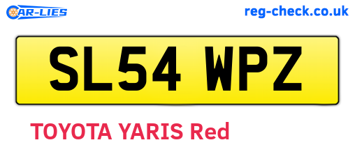 SL54WPZ are the vehicle registration plates.