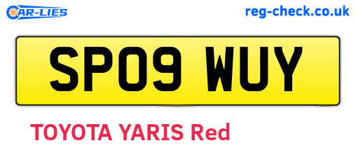 SP09WUY are the vehicle registration plates.