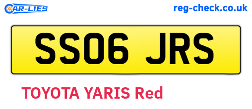 SS06JRS are the vehicle registration plates.