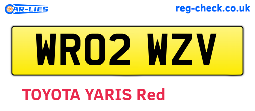 WR02WZV are the vehicle registration plates.