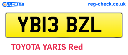 YB13BZL are the vehicle registration plates.