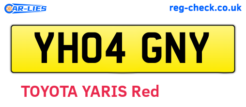 YH04GNY are the vehicle registration plates.