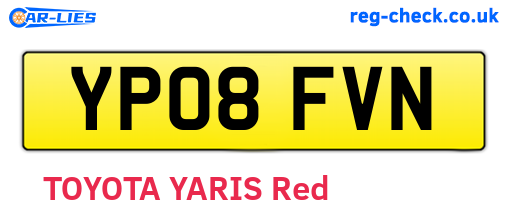 YP08FVN are the vehicle registration plates.