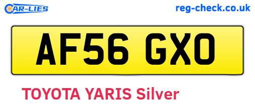 AF56GXO are the vehicle registration plates.