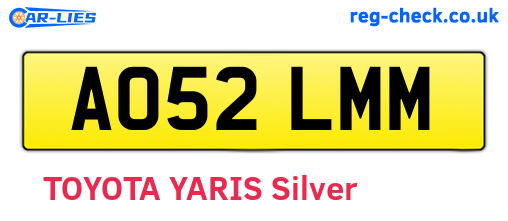 AO52LMM are the vehicle registration plates.