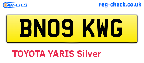 BN09KWG are the vehicle registration plates.