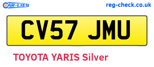 CV57JMU are the vehicle registration plates.