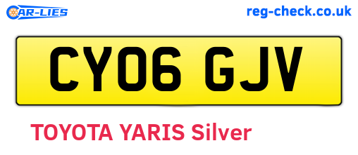 CY06GJV are the vehicle registration plates.