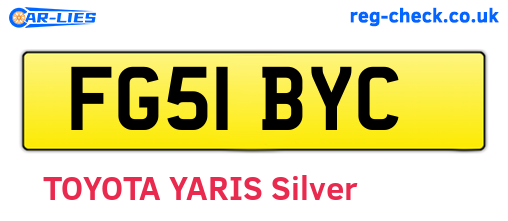 FG51BYC are the vehicle registration plates.