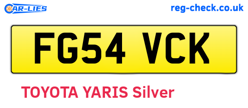 FG54VCK are the vehicle registration plates.