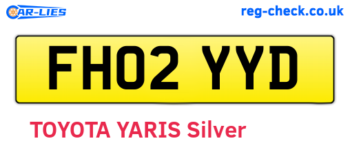 FH02YYD are the vehicle registration plates.