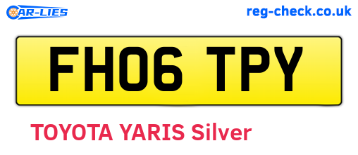 FH06TPY are the vehicle registration plates.