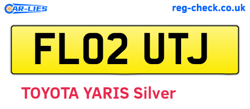 FL02UTJ are the vehicle registration plates.