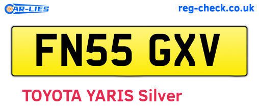 FN55GXV are the vehicle registration plates.