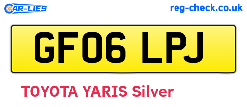 GF06LPJ are the vehicle registration plates.