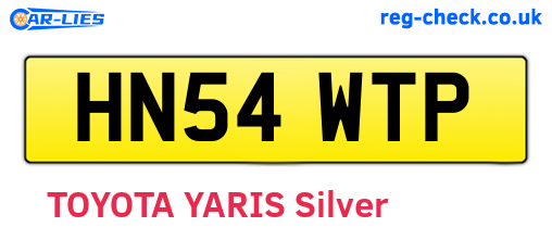 HN54WTP are the vehicle registration plates.