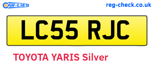 LC55RJC are the vehicle registration plates.