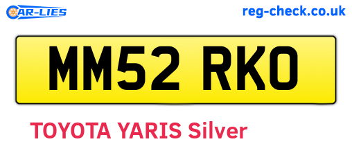 MM52RKO are the vehicle registration plates.