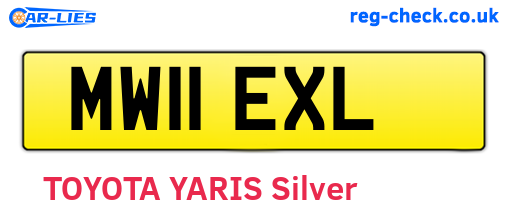 MW11EXL are the vehicle registration plates.