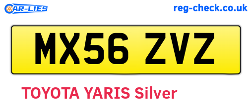 MX56ZVZ are the vehicle registration plates.