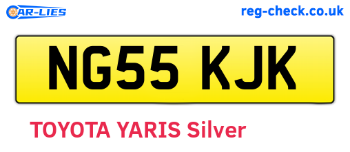 NG55KJK are the vehicle registration plates.