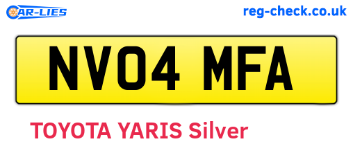 NV04MFA are the vehicle registration plates.