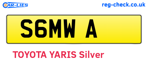 S6MWA are the vehicle registration plates.
