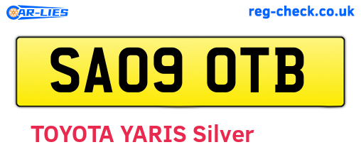SA09OTB are the vehicle registration plates.