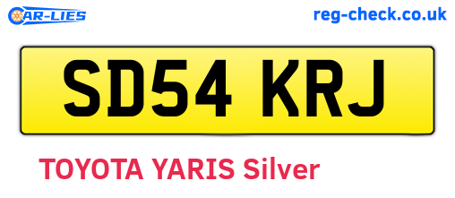 SD54KRJ are the vehicle registration plates.