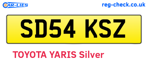 SD54KSZ are the vehicle registration plates.