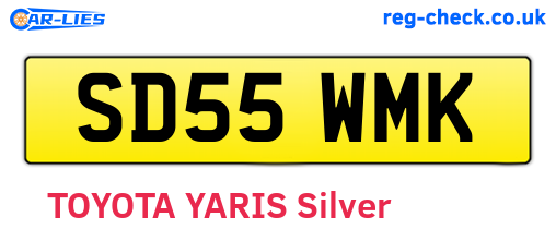 SD55WMK are the vehicle registration plates.