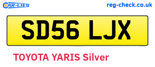 SD56LJX are the vehicle registration plates.