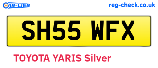 SH55WFX are the vehicle registration plates.