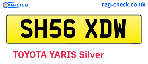SH56XDW are the vehicle registration plates.