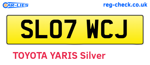 SL07WCJ are the vehicle registration plates.
