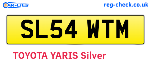SL54WTM are the vehicle registration plates.