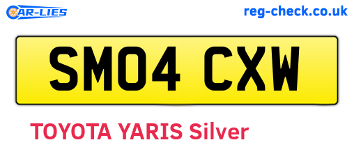 SM04CXW are the vehicle registration plates.