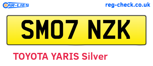 SM07NZK are the vehicle registration plates.