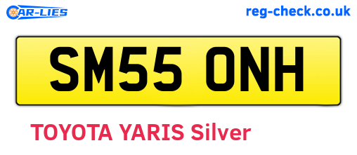 SM55ONH are the vehicle registration plates.