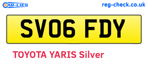 SV06FDY are the vehicle registration plates.