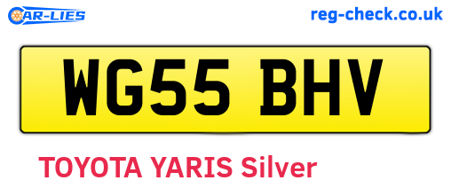 WG55BHV are the vehicle registration plates.