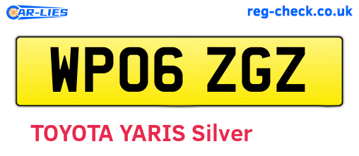 WP06ZGZ are the vehicle registration plates.