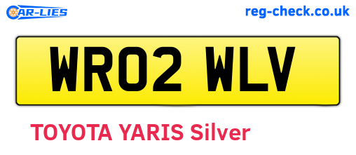 WR02WLV are the vehicle registration plates.
