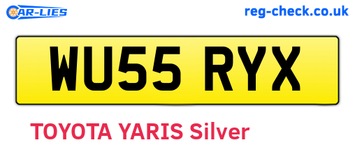 WU55RYX are the vehicle registration plates.